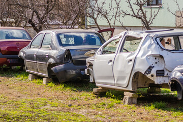 Car waste schools collected in front of car waste.