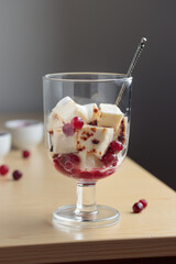 Leipajuusto - traditional Finnish baked cheese - with berries