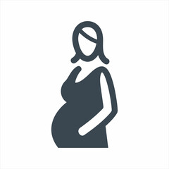 Obraz na płótnie Canvas Pregnancy icon. Vector and glyph