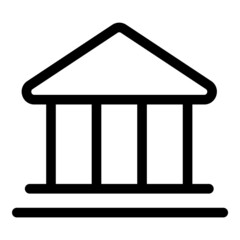 Bank Flat Icon Isolated On White Background