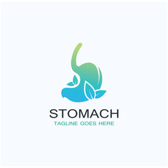 stomach health and stomach care logo design icon vector template