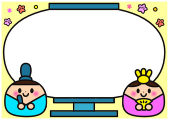 フレーム, ひなまつり,ひな祭り,おひなさま,お雛様,３月,春,ひな人形,雛祭り,かわいい,雛人形,保育園,幼稚園,ひな飾り,3月,3月3日,