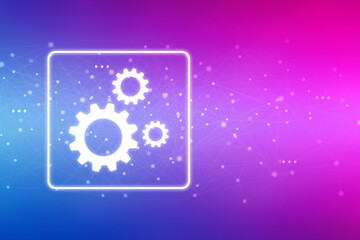 2D rendering illustration.  gears on a white background
