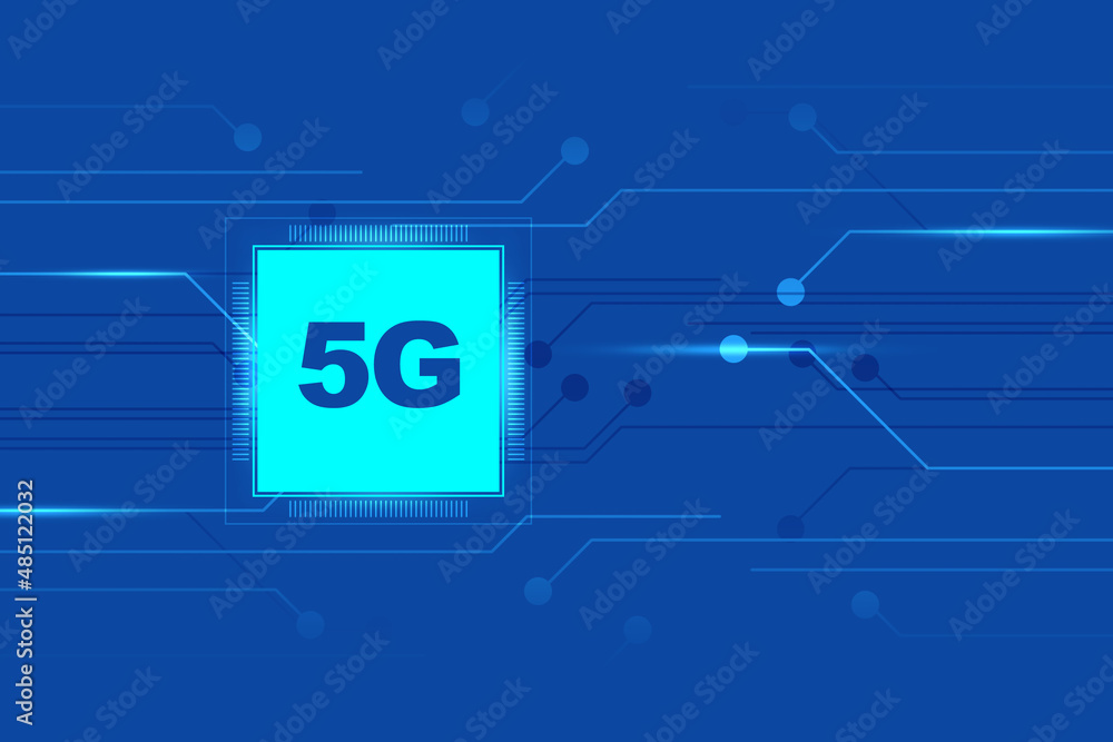 Aufkleber 2d rendering 5g network 5g connection