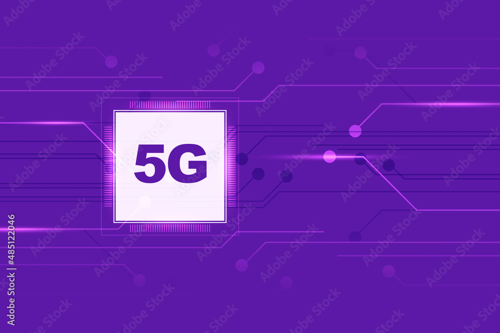 Poster 2d rendering 5g network 5g connection