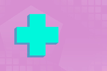 2d rendering plus sign concept
