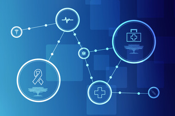 2D illustration medical structure background
