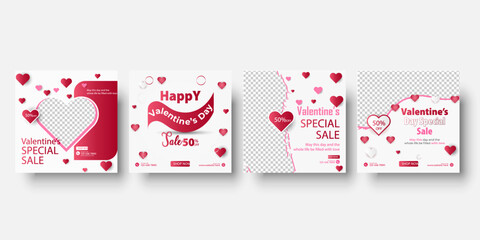 Valentines Day Social Media Posts design template