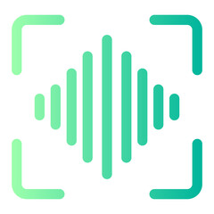 Obraz premium voice recognition gradient icon