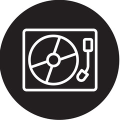turntable glyph icon