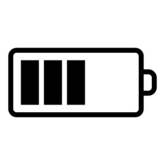 Fototapeta premium Battery Flat Icon Isolated On White Background