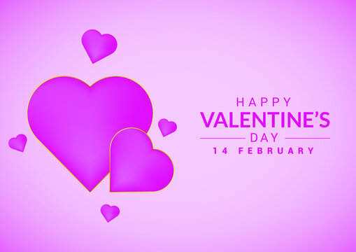 Valentines day realistic 3d love style Free Vector
