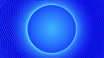 Blue background with intersecting circles