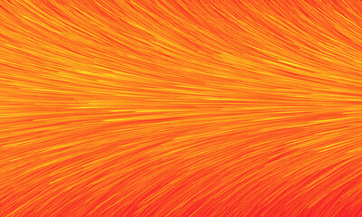 Orange and yellow abstract background with light rays texture lines in motion