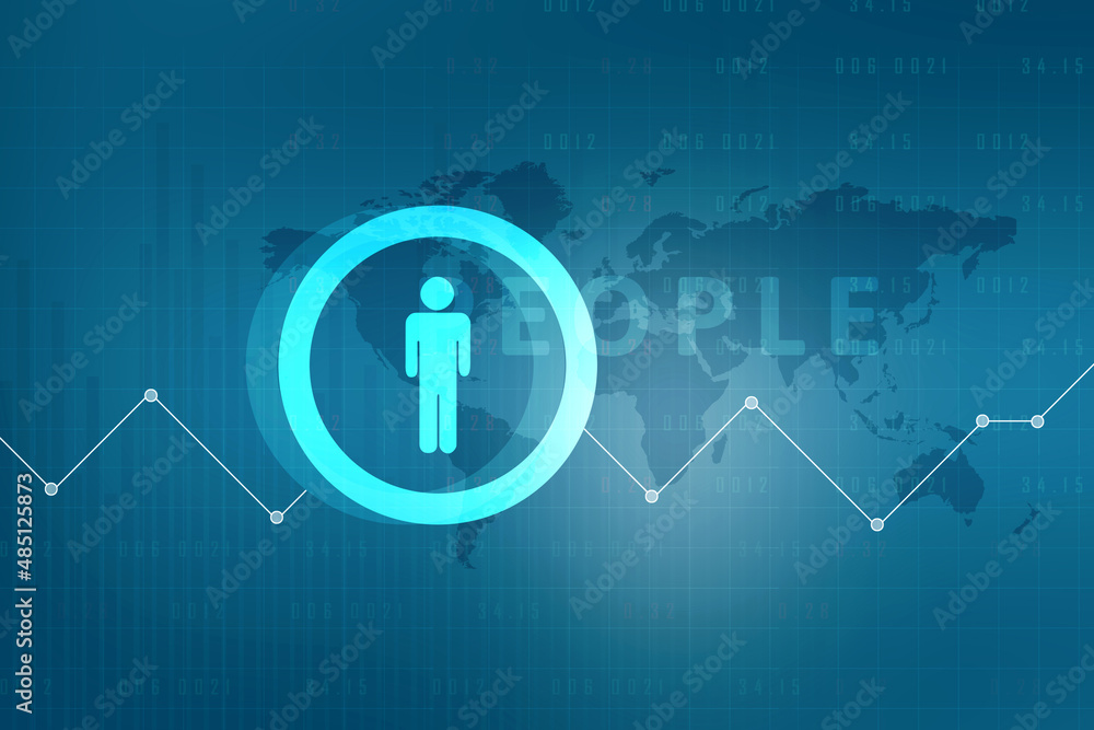 Poster 2d digital abstract business networking background