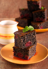 Cherry poppy seed cake