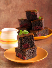 Cherry poppy seed cake