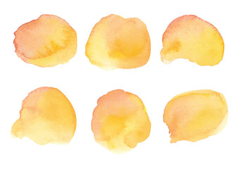 Orange color splash watercolor collection