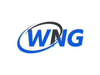 WNG letter creative modern elegant swoosh logo design