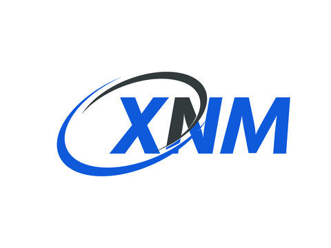 XNM letter creative modern elegant swoosh logo design