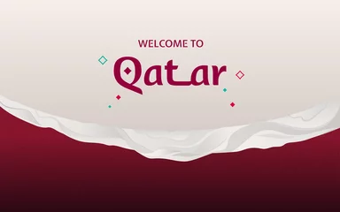 Fotobehang Abstract background, award banner, welcome to Qatar © badwiser