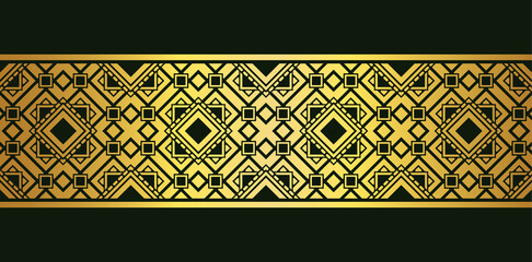 Elegant golden ornamental border template