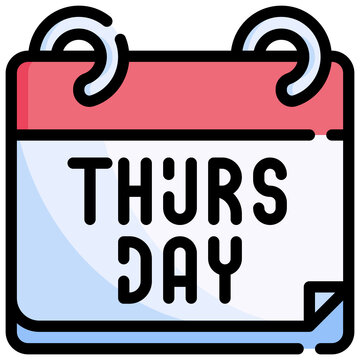 recommend clip art: THURSDAY filled outline icon,linear,outline,graphic,illustration