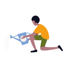 guy with watering can