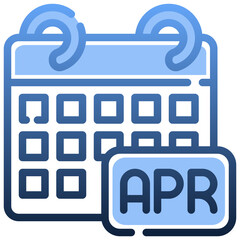 APRIL Gradient icon,linear,outline,graphic,illustration