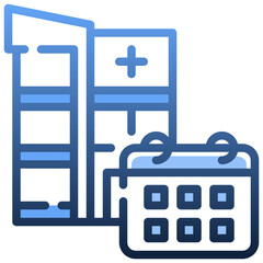 Obraz premium HOSPITAL Gradient icon,linear,outline,graphic,illustration