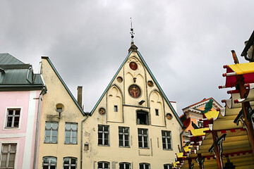 View of old buildings in Tallinn, Estonia