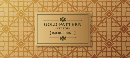 Vintage With Gold Ornament Pattern Background