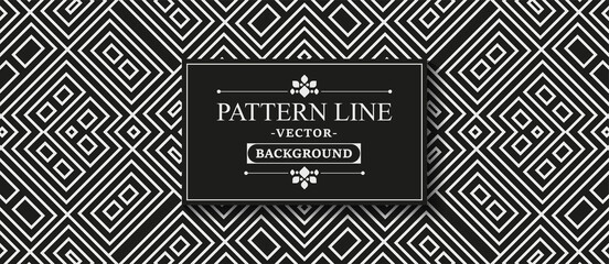 Geometric line pattern design template