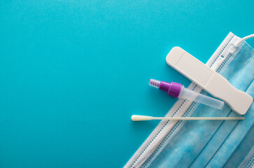 Covid-19 and pandemic. Virus protection. Quick test for covid. High quality photo