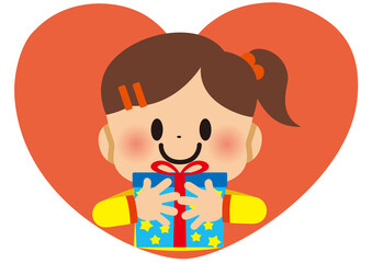 子供,クリスマス,誕生日,大好き,プレゼント,誕生日プレゼント,ハート,子育て,パーティー,人物,人,お祝い,喜ぶ,うれしい,ギフト,ラッピング,リボン,お誕生日会