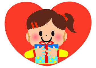 子供,クリスマス,誕生日,大好き,プレゼント,誕生日プレゼント,ハート,子育て,パーティー,人物,人,お祝い,喜ぶ,うれしい,ギフト,ラッピング,リボン,お誕生日会