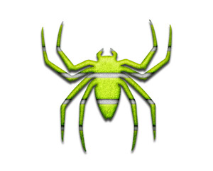 Spider Arachnid symbol tennis Cricket ball Icon optic yellow Logo illustration