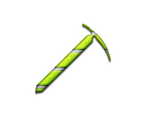 Climber Mountains Pick tool symbol tennis Cricket ball Icon optic yellow Logo illustration