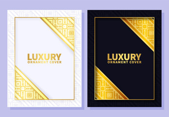 Naklejka na ściany i meble luxury ornament pattern book cover collection