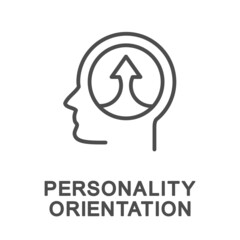 Icon – personality orientation. The main line of behavior of the individual. The arrow in the head is the readiness for a certain activity in accordance with the attitudes of the individual