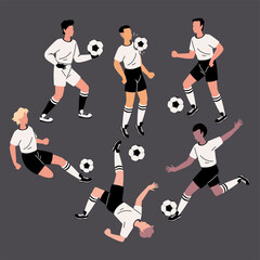 set of players soccer