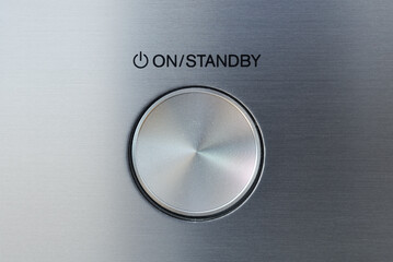On or standby button on home electronics