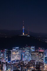 북악 스카이웨이 팔각정 에서의 서울 야경