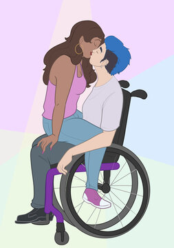 Intimacy and Disability Lesbian Couple