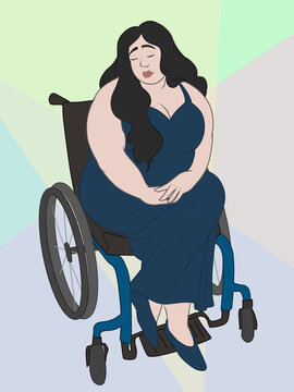 Lady Sitting in Wheelchair