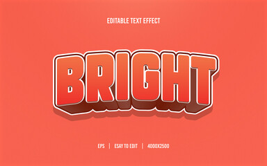 Bright Editable Text Effect, Eye-Catching, Easy To Customize, EPS Format
