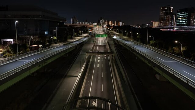 東京都品川区より望む首都高中央環状線(C2)のタイムラプス映像（フィックス）