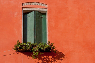 Fenster, Burano, Venedig