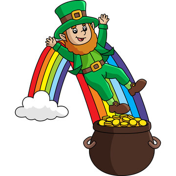St. Patricks Day Leprechaun Cartoon Clipart Vector