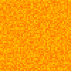 Orange pixel seamless pattern. Orange camouflage design.